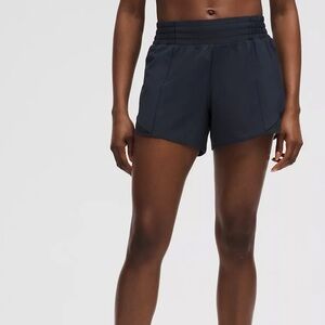 Lululemon Hotty Hot High-Rise Lined Short 4” in True Navy